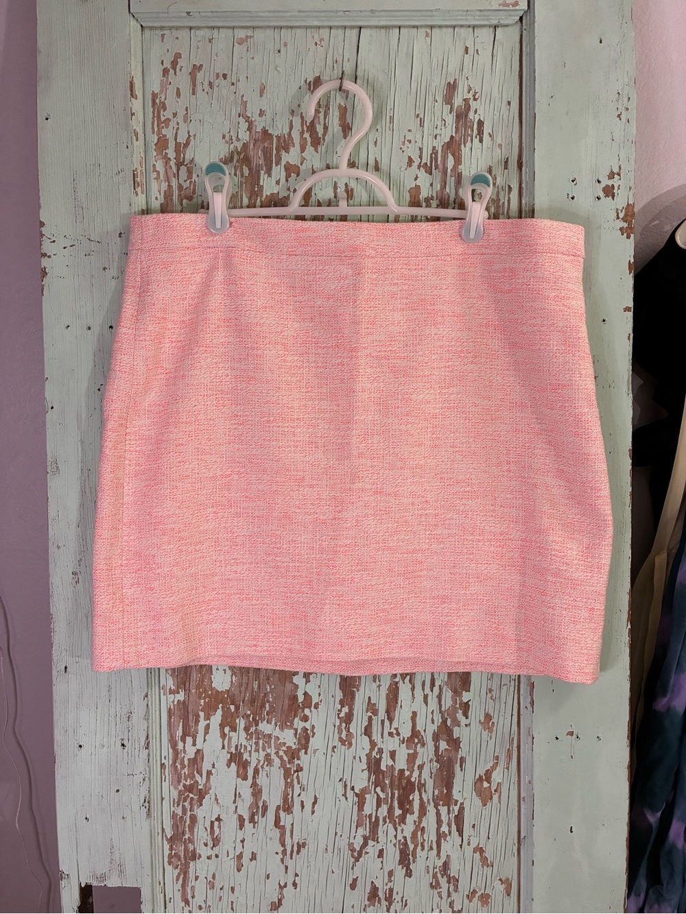 Women’s NWT J. Crew Pink Tweed Mini Skirt